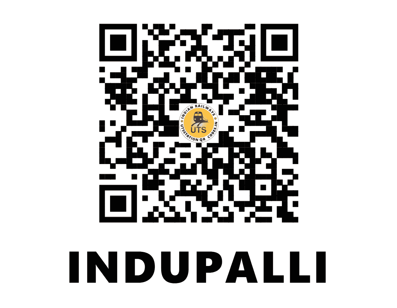 UTS QR Code for INDUPALLI - IDP - SC (ANDHRA PRADESH)
